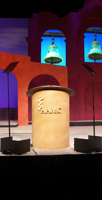 AAMC dual teleprompter setup by Teleprompter USA